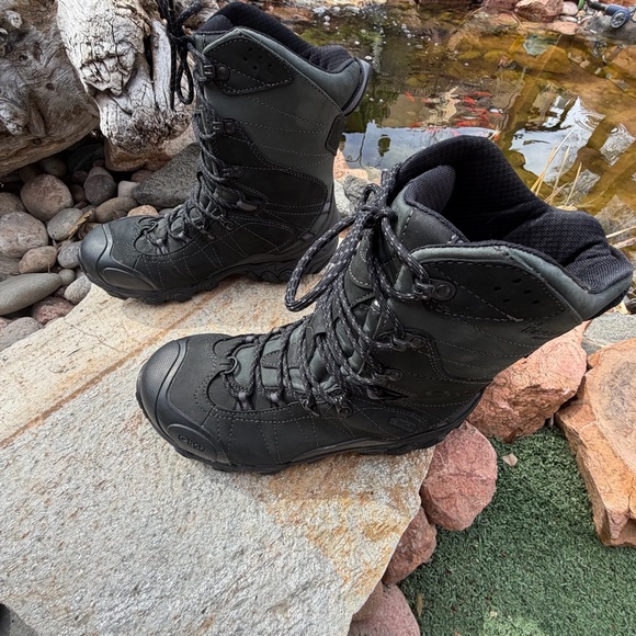 Oboz Bridger 10” Insulated Waterproof Winter Boots Men’s 10 Wide Black Hunting - Picture 4 of 6